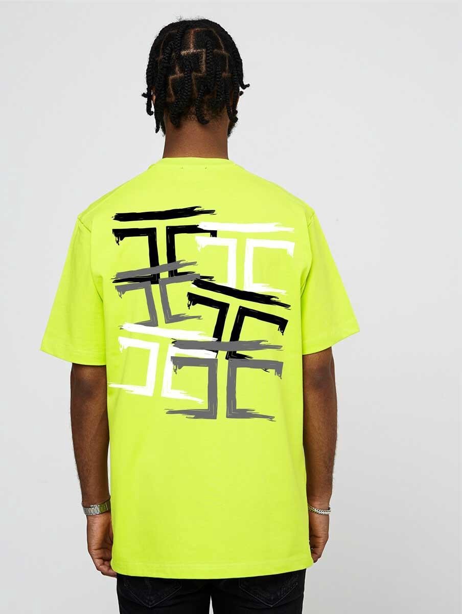 JORCUSTOM AllOver Loose Fit T-Shirt - Lime - Volwassenen - Maat S
