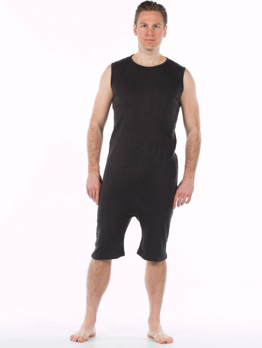 Body voor volwassenen - Rugritssluiting - Korte pijpen - Antraciet - XXXL
