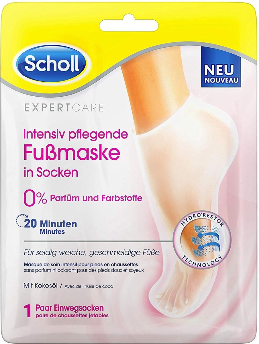 Scholl - Pedi Mask Expert Care Foot Mask - Nourishing Foot Mask With Coconut Oil