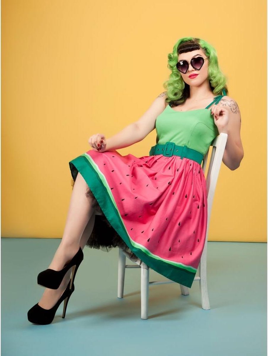 Collectif Jade watermelon 50's jurk