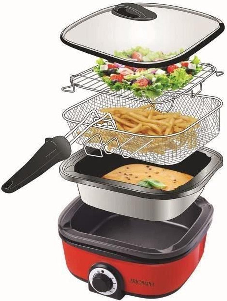 TRIOMPH ETF1672 Elektrische multicooker - rood