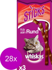 Whiskas Sticks 18 g - Kattensnack - 28 x Rund
