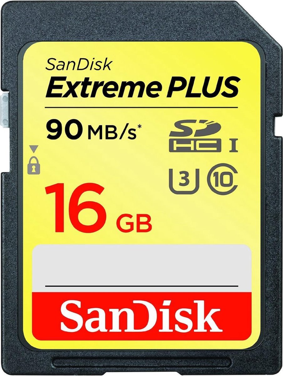 SanDisk SDHC Extreme Plus 16GB 90MB/s CL 10