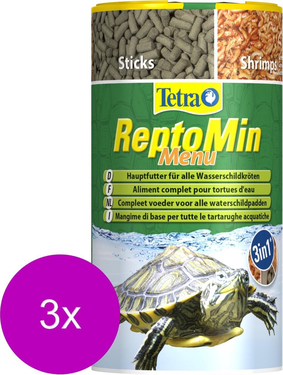 Tetra Fauna Reptomin Menu - Voer - 3 x 250 ml