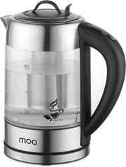 MOA WK789 Waterkoker - Glas - LED - Theefilter - Temperatuurregeling - 1