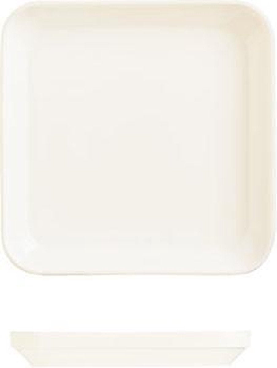 Mekkano Creme Vierkant Dinerbord - 24x24cm