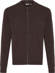 Tresanti Heren Vest Met Rits Bruin Wol Regular Fit - L