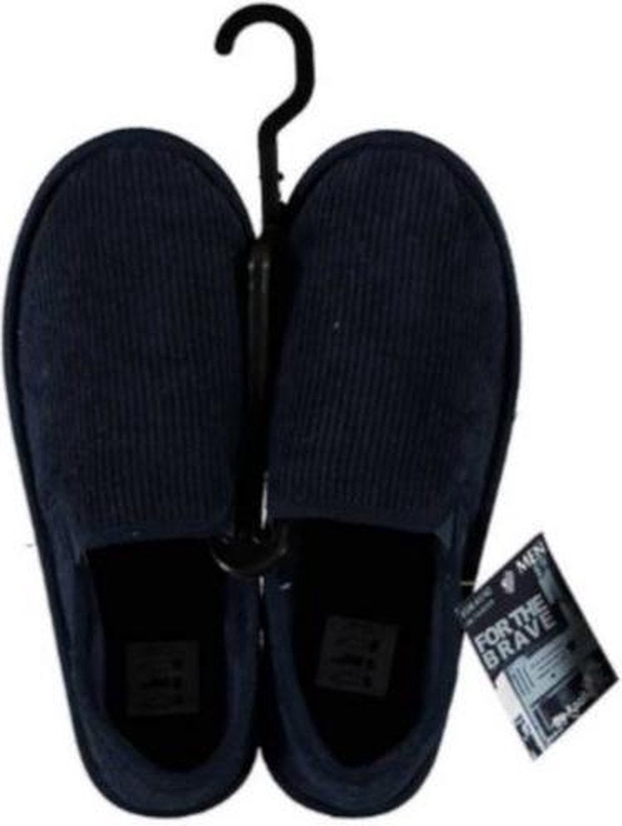 Apollo Sloffen Heren Textiel/rubber Donkerblauw Maat 41-42