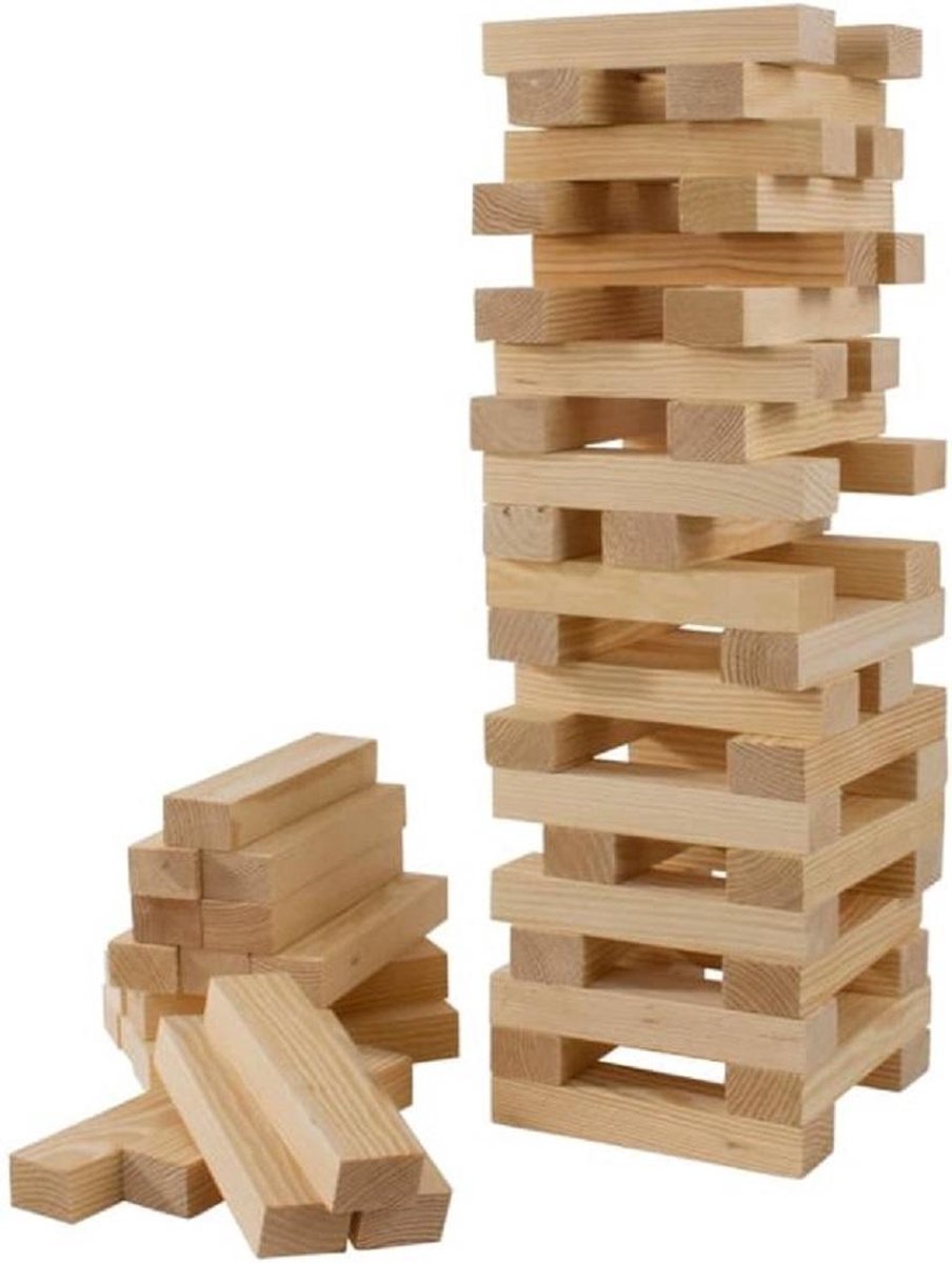 MaxxHome - Houten Stapelspel - stapeltoren - kubb - 51 delig 88cm