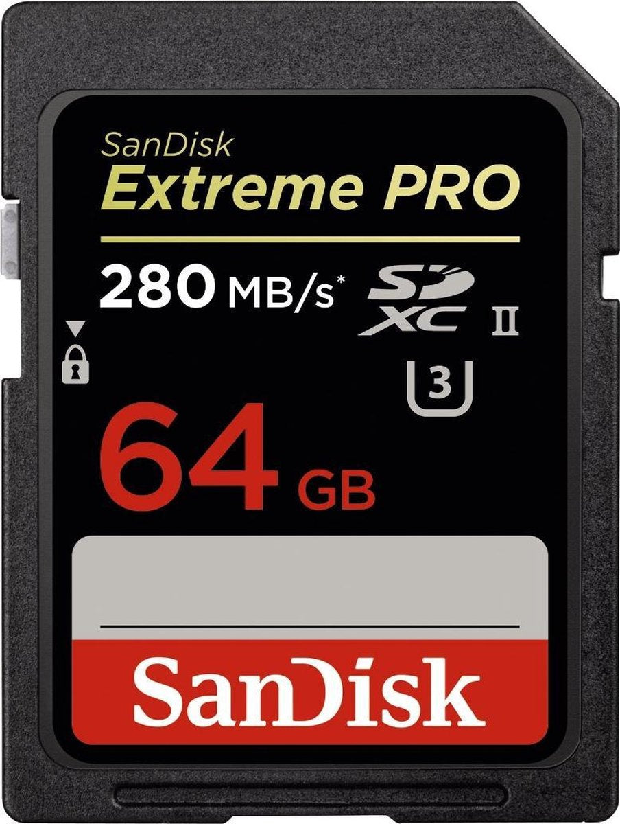 Sandisk Extreme PRO UHS-II SD kaart 64 GB