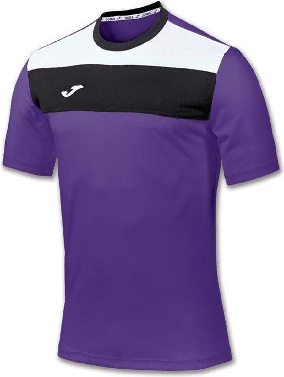 Joma Crew Shirt Korte Mouw - Violet / Wit / Zwart | Maat: M