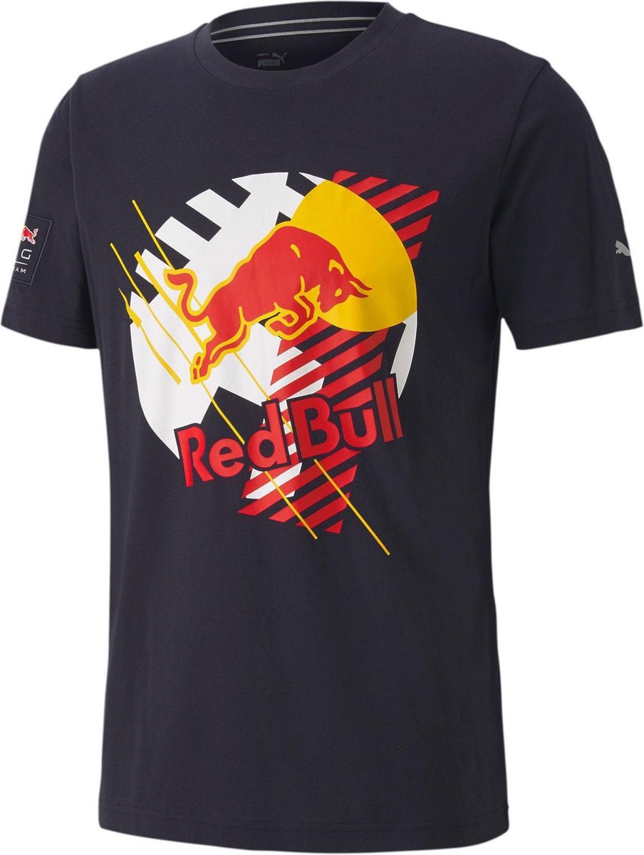 PUMA RBR Dynamic Bull Tee Sportshirt Heren - Night Sky - Maat M