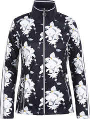 Luhta Dames Vest - ALISTALO - Blauw + Bloemen - XXL