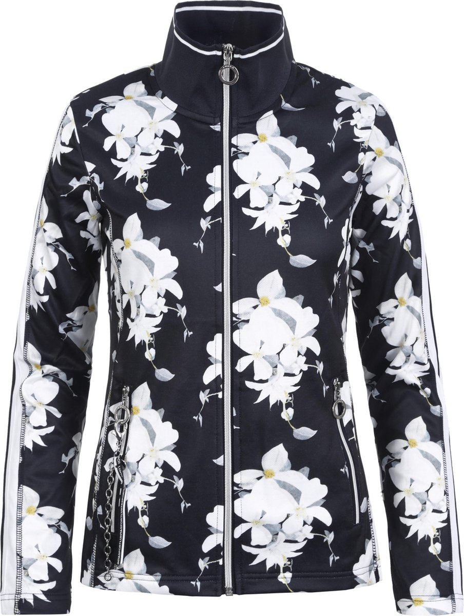 Luhta Dames Vest - ALISTALO - Blauw + Bloemen - XXL