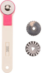 Vaessen Creative Rolmes - incl. 3 messen van Ø 28 mm - Rolmes voor Stof - Wit