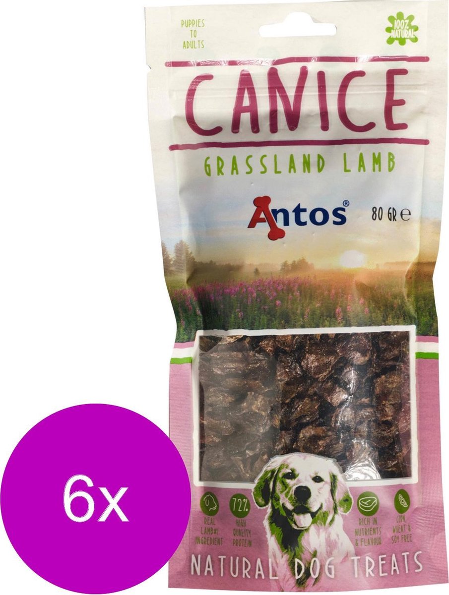 Antos Canice 80 g - Hondensnacks - 6 x Lam