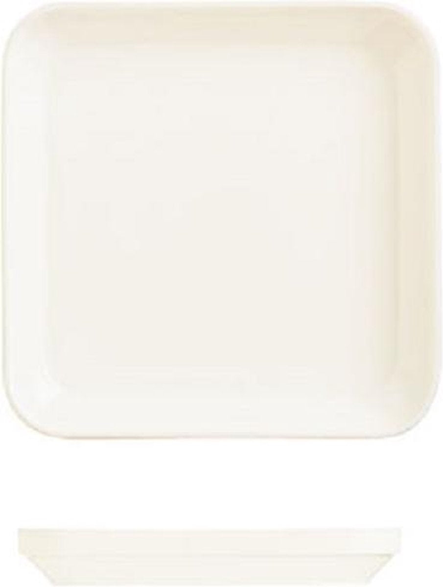 Mekkano - Dinerborden - Beige - 24x24 - Porselein - (Set van 6)