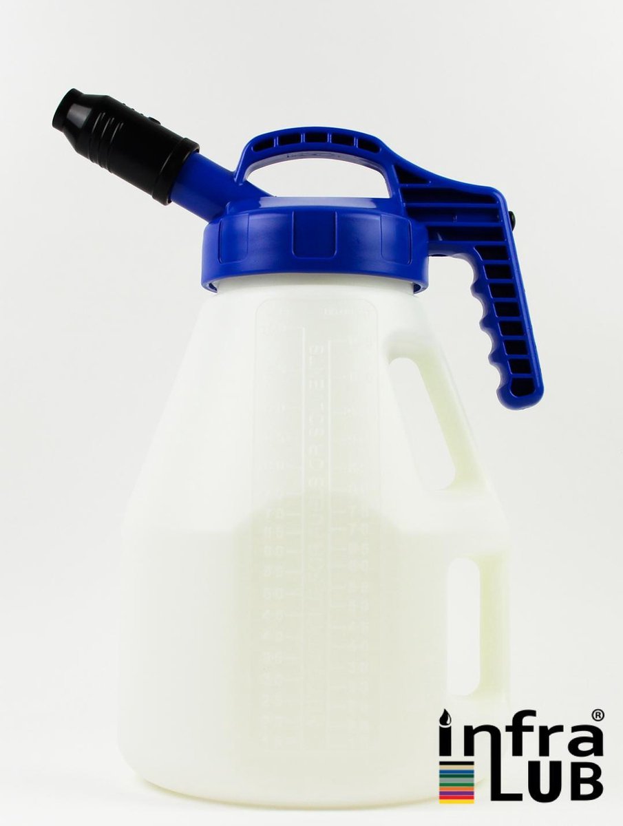 Schenkkan (10 L) met korte tuit deksel - blauw