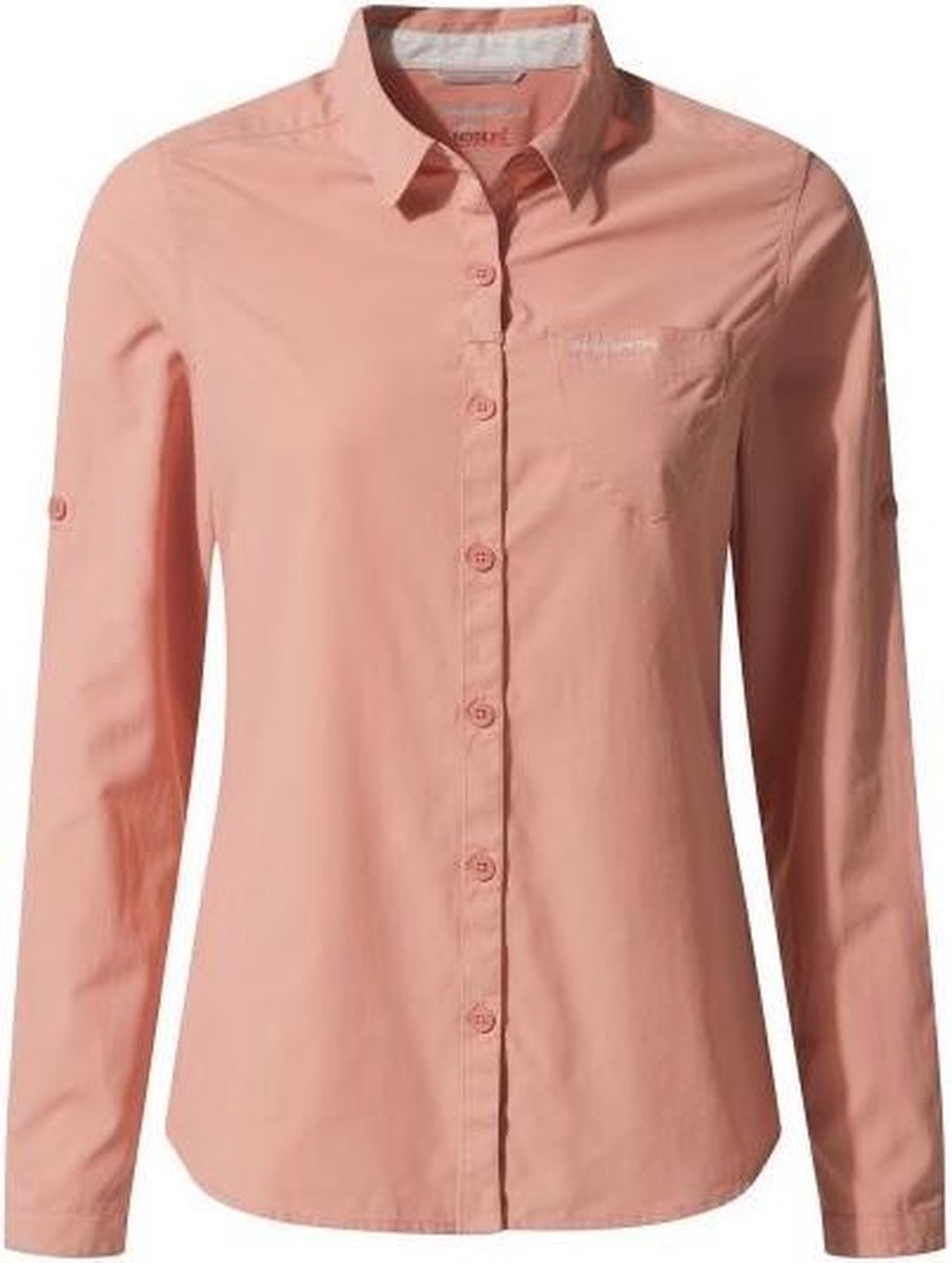 Craghoppers Blouse Nosilife Bardo Dames Polyester Roze Maat 42