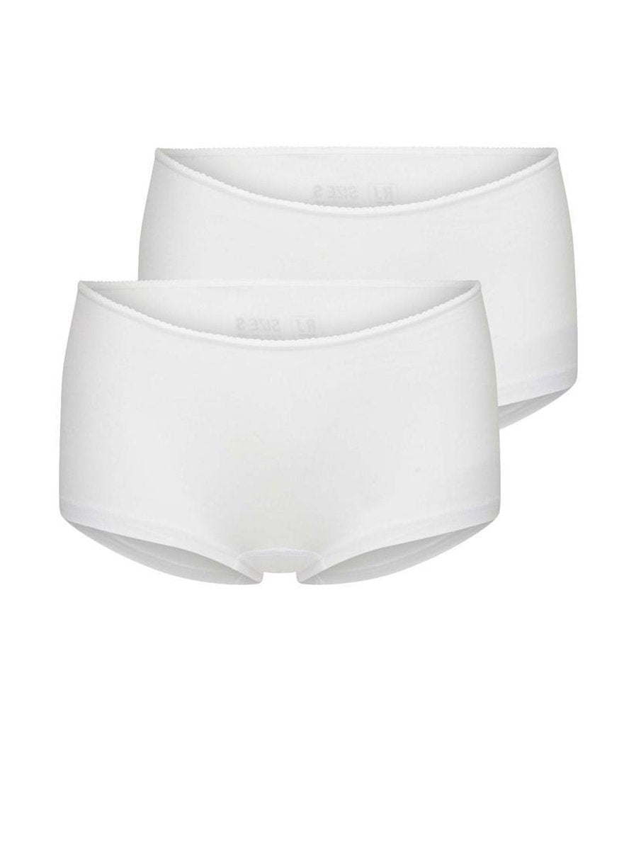 RJ Bodywear - Dames - RJ Everyday 2-Pck Middelburg Dames Short Wit  - Wit - M