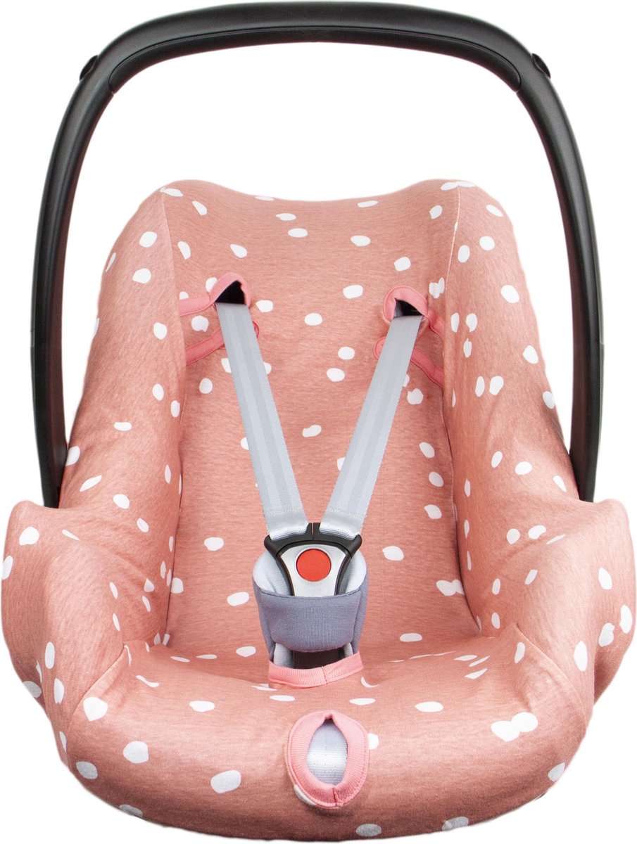 AUTOSTOELHOES 0+ SPOTS | GREY PINK | INTERLOCK