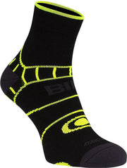 Avento Wielrensokken met Climayarn - Zwart/Fluorgeel - 39-42