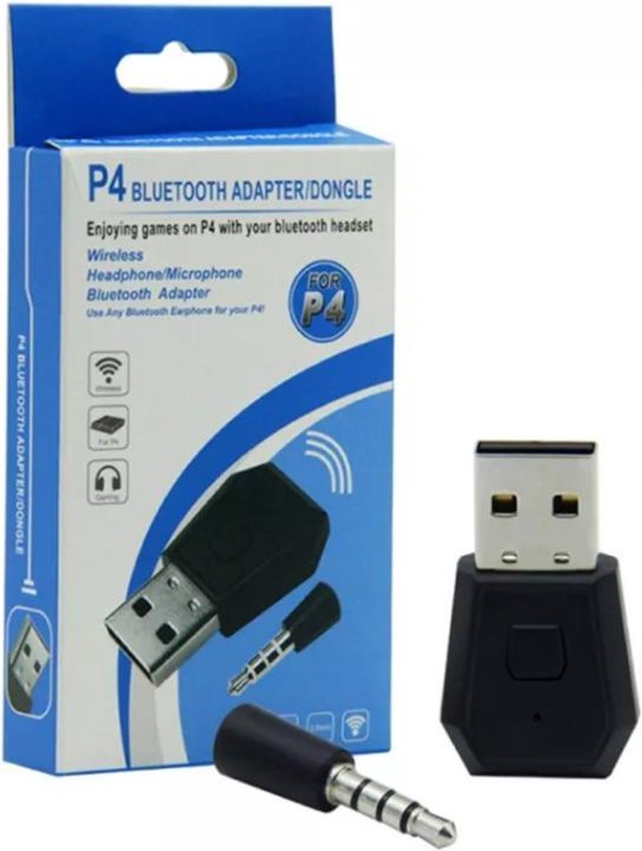 A01 Bluetooth Adapter Voor PS4 - Playstation 4 Dongle Draadloze Hoofdtelefoonontvanger - Zwart