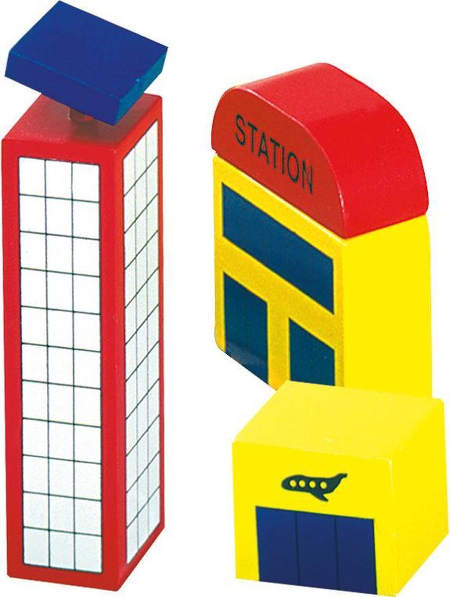 Houten luchthavengebouwen spoorbaan Loko Lolly