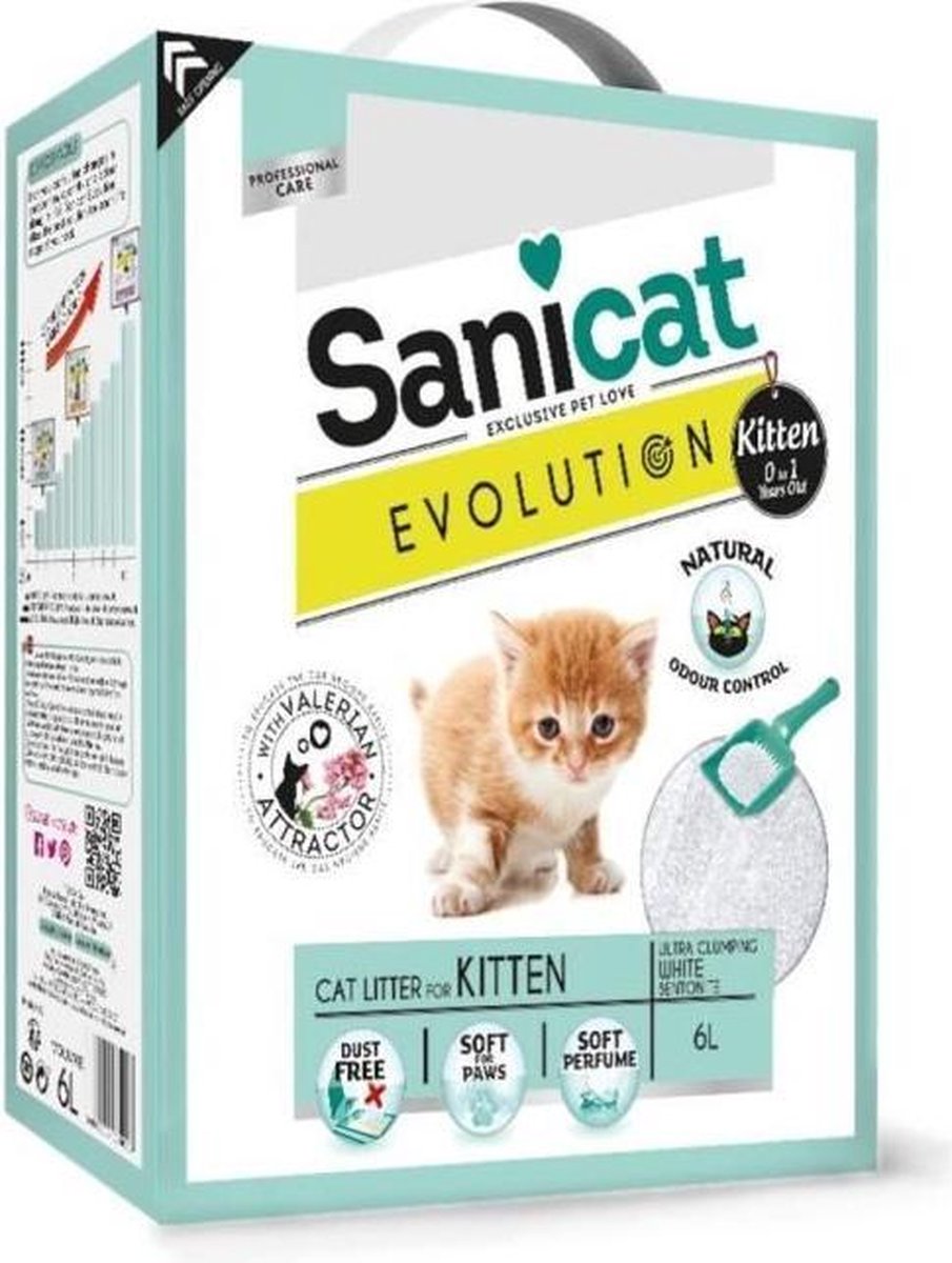 SANICAT Kitten Evolution Littress 6L - Voor kitten