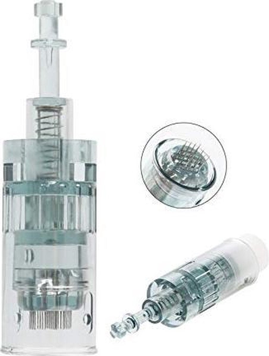 24 Naalds SelectGoodz Bajonetsluiting Microneedling cartridge (opzetstuk) voor de dermapen M8 – 5 losse cartridges – rest acne – anti-aging - littekens