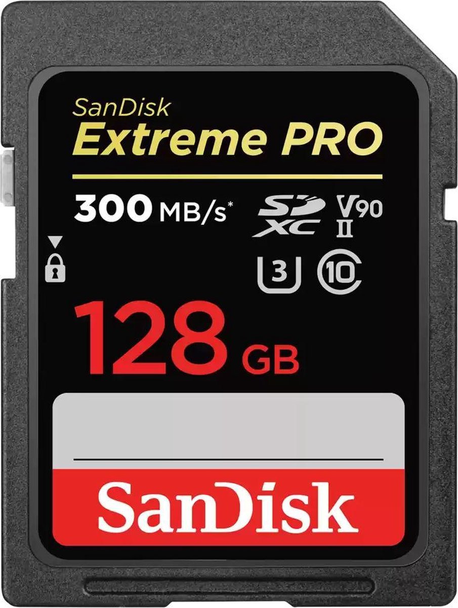 SanDisk Extreme PRO flashgeheugen 128 GB SDXC UHS-II Klasse 10
