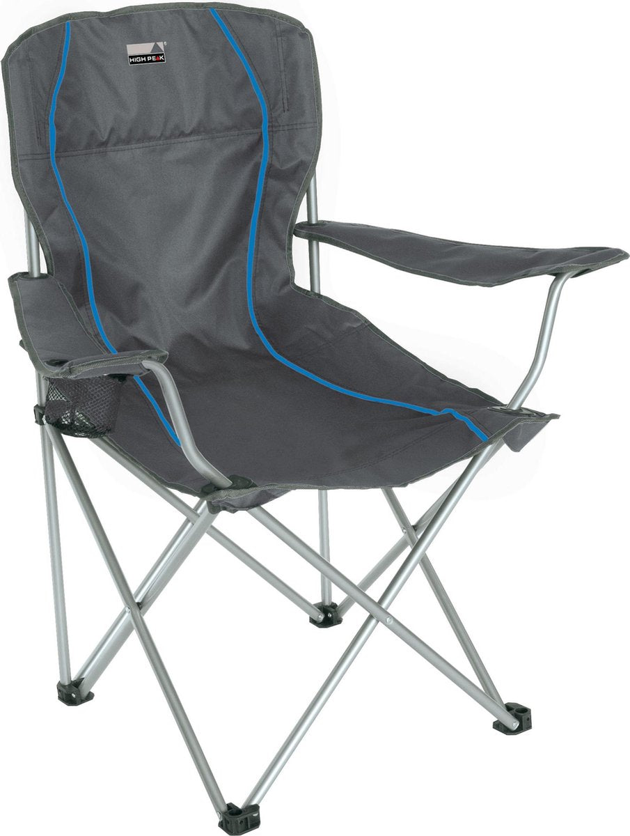 High Peak Salou - Campingstoel - Opvouwbaar - Donkergrijs/Blauw