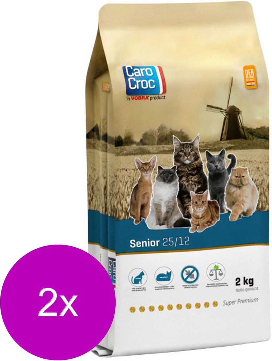 Carocroc Senior - Kattenvoer - 2 x 2 kg