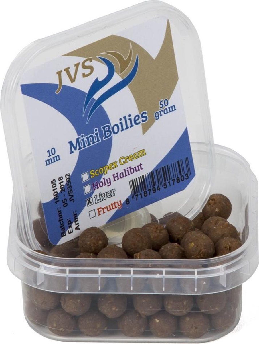 JVS Liver - Mini Boilie - 10mm  - 50g - Bruin
