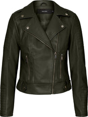 Vero Moda Kerri ULTRA SHORT COATED JACKET NOOS Rosin Groen Dames Jack - Maat M