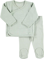 Zeeman new born vest met broek - biologisch katoen - groen - maat 68