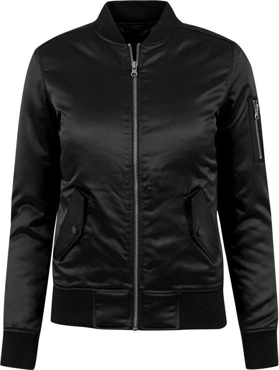 Urban Classics Bomber jacket -XS- Satin Zwart