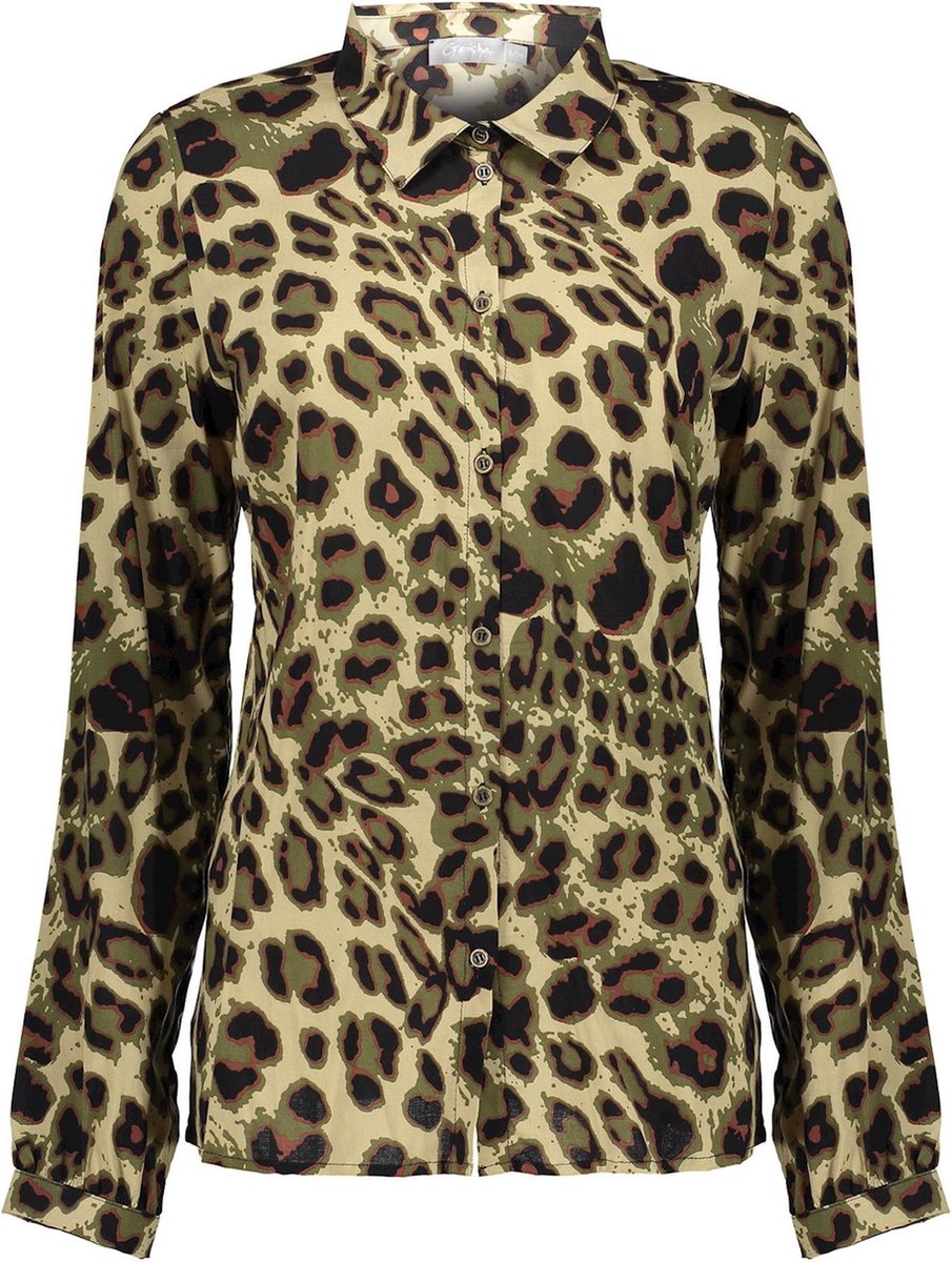Geisha Fashion Blouse 13741 in Army in 42/XL