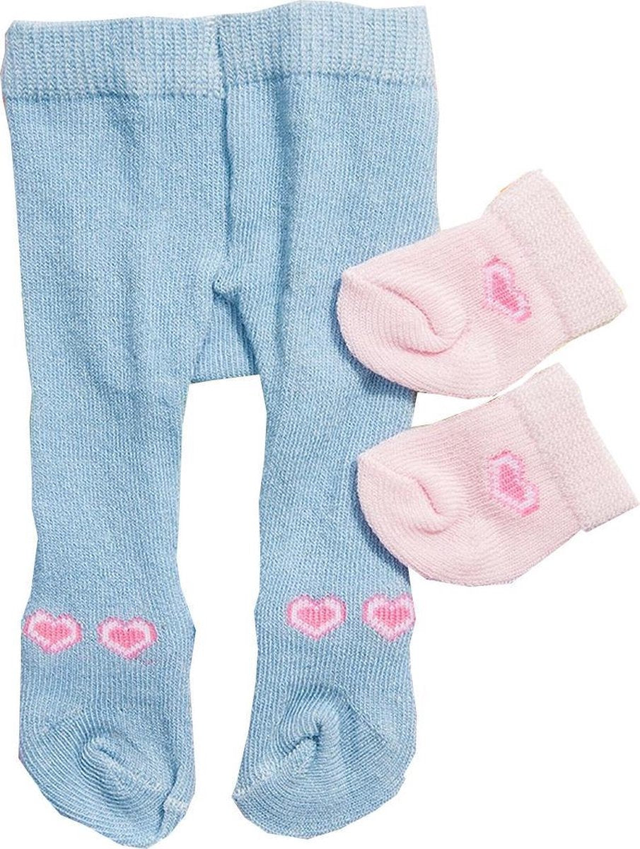 Heless Maillot En Sokjes Voor Een Pop Van 28-35 Cm Blauw/roze