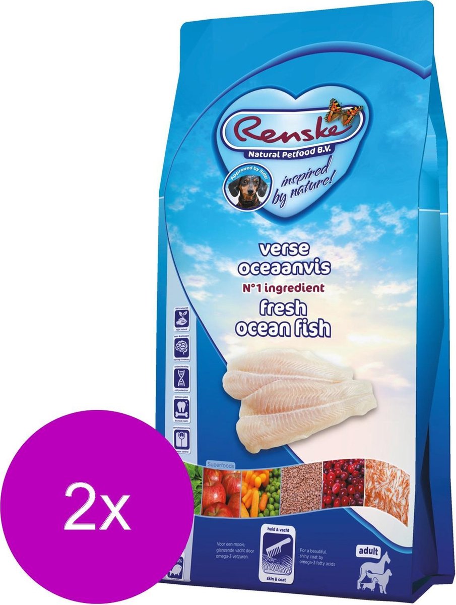 Renske Adult Oceaanvis - Hondenvoer - 2 x 12 kg