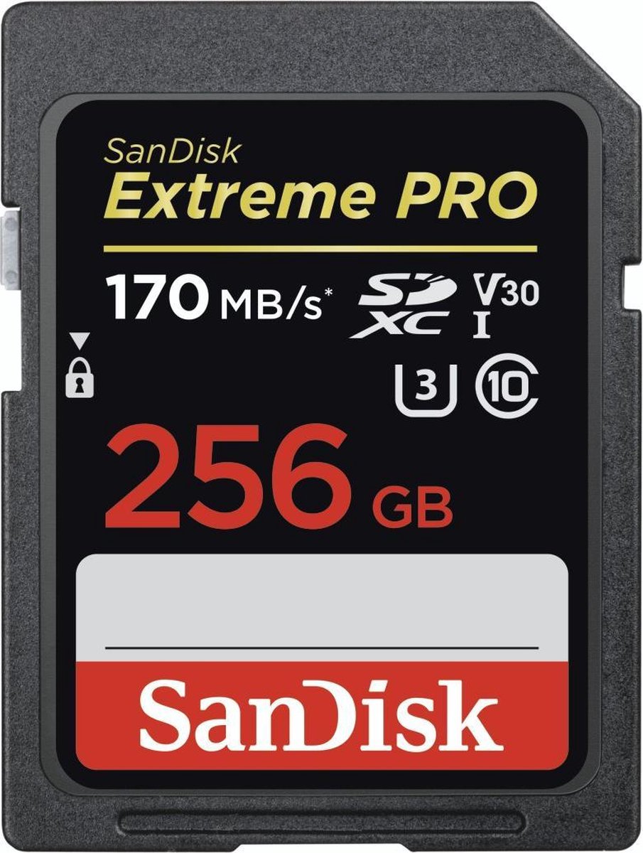 SanDisk Extreme Pro SDXC 256GB - V30 U3 UHS-I -170MB/s