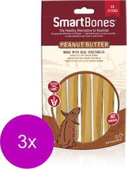 Smartsticks Innovative Chews - Hondensnacks - 3 x Pindakaas 100 g 5 stuks