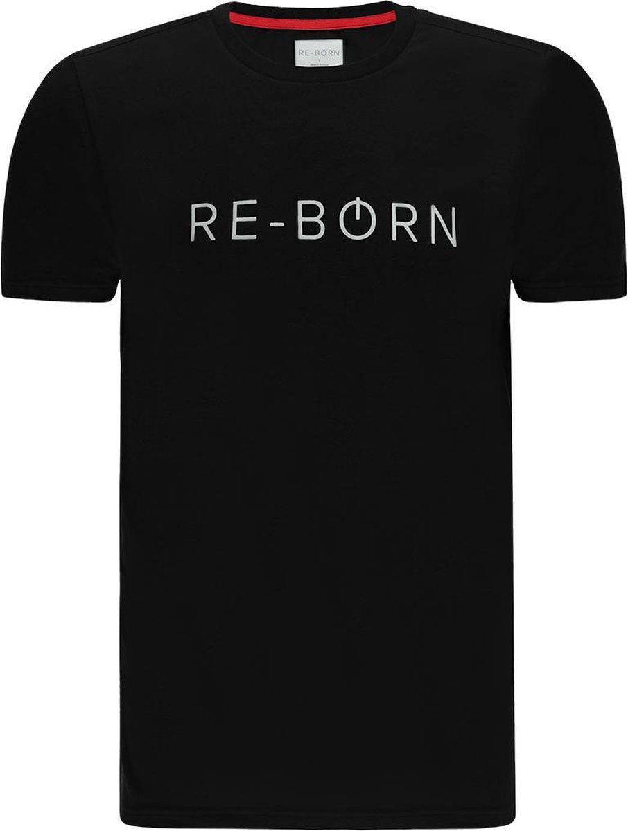 Re-Born Logo Korte Mouw T-shirt Heren - Zwart - Maat M