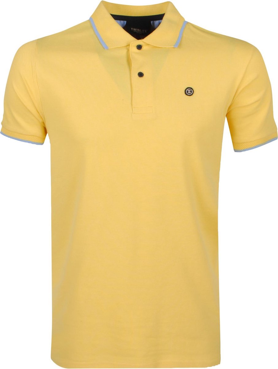 Twinlife - Heren Polo - Geel