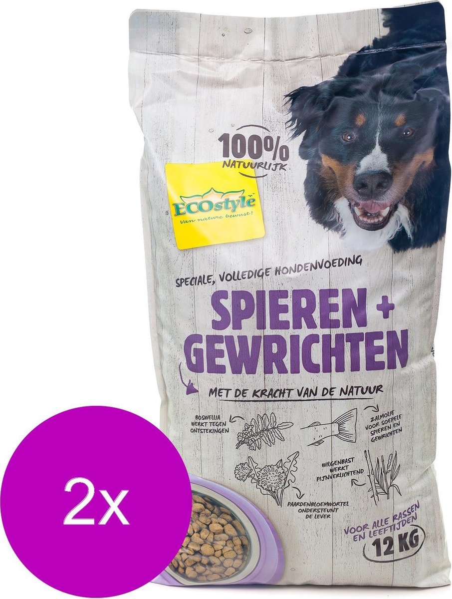 Ecostyle Spieren + Gewrichten - Hondenvoer - 2 x 12 kg
