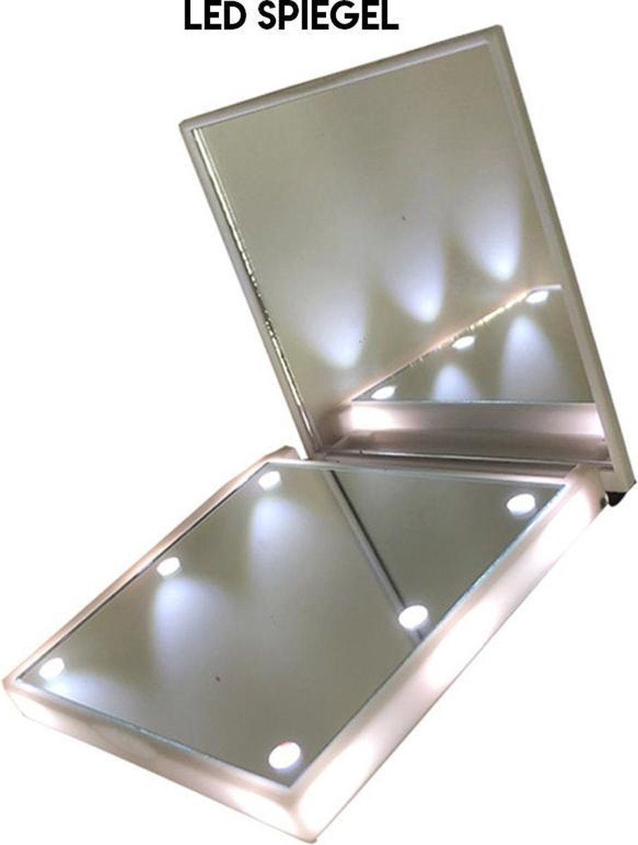 Medicca - Make Up Spiegel - Make Up Spiegel met Verlichting - Visagie Spiegel - Make Up Spiegel met Licht - Wit