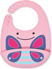 Skip Hop Zoo Fold & Go Siliconen Slabbetje - Butterfly