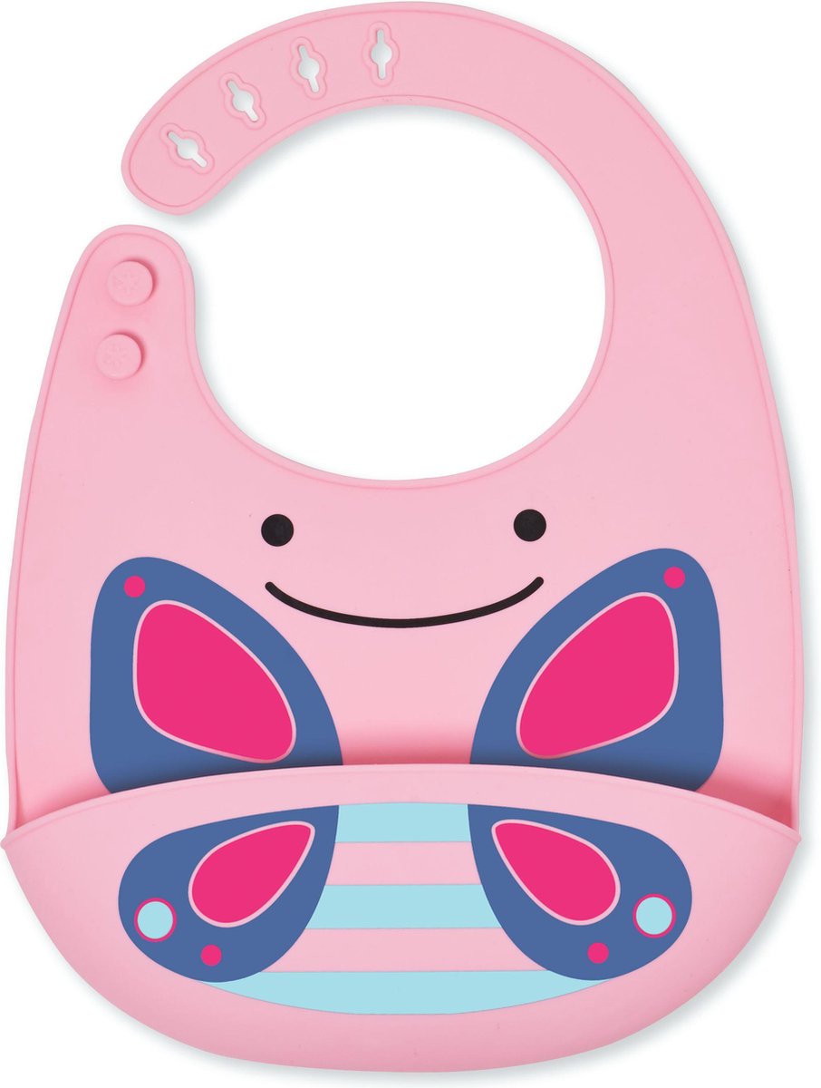 Skip Hop Zoo Fold & Go Siliconen Slabbetje - Butterfly