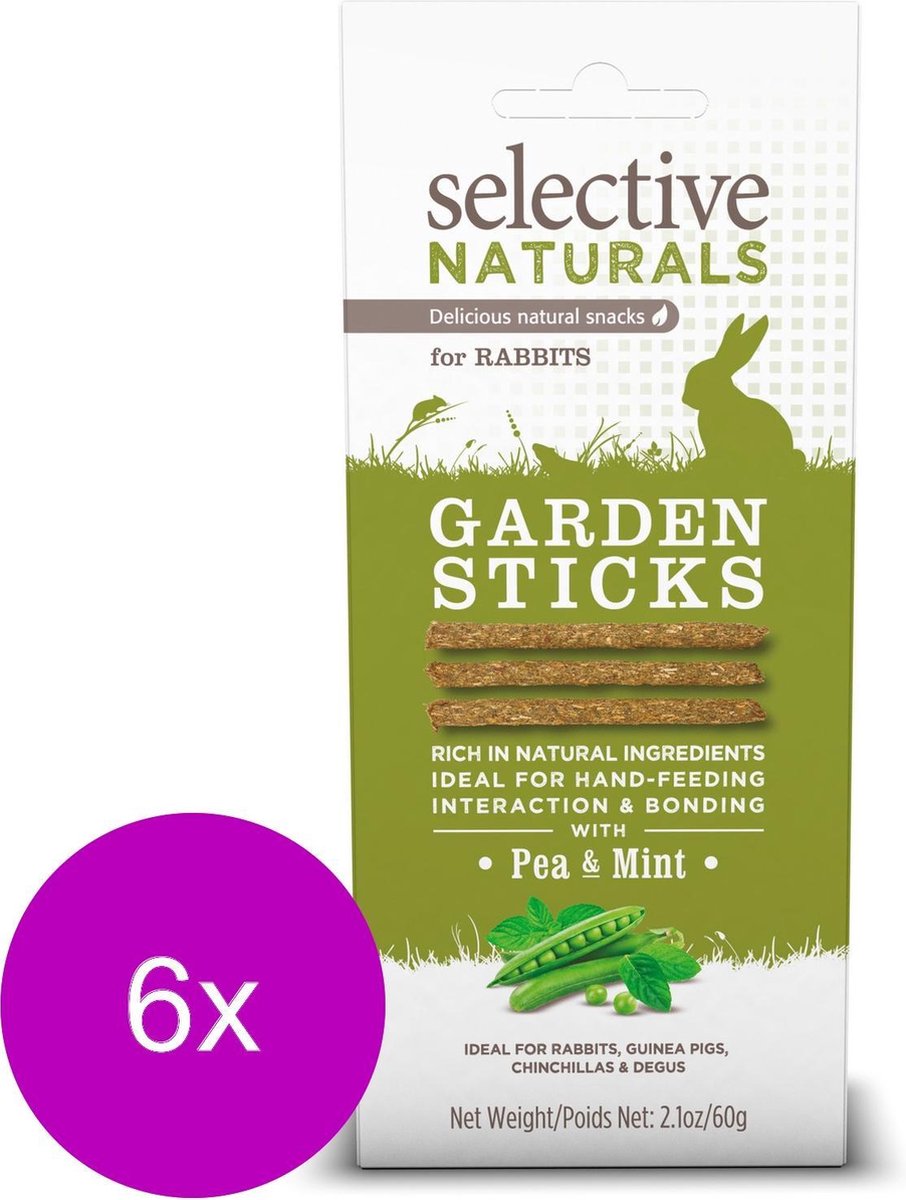 Supreme Selective Garden Sticks - Knaagdiersnack - 6 x 60 g