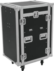Roadinger flightcase 19 inch met tafel TD-3 with wielen